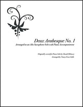 Deux Arabesque #1 arranged for Solo Alto Saxophone with Piano P.O.D. cover